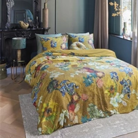 Bedding House Van Gogh Partout des Fleurs Green Cotton Sateen Quilt Cover Set King