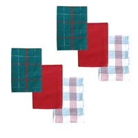 Ladelle Brick Set of 6 Cotton Kitchen Towels Red Design 8