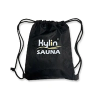 Black Nylon Sport Drawstring Bag