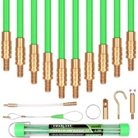 SWANLAKE 11FT/3.3M Fiberglass Running Wire, Pull Push Rod, Fish Tape Cable Coaxial Electrical Fish Tape Pull Push Kit