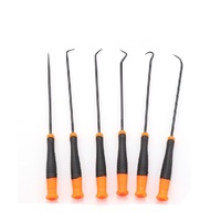 6Pc Extra Long Pick and Hook Set O Ring Seal Puller Remover Fuse Wire Scribe