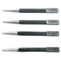 4Pc Nail Punch Set Heavy Duty Solid Steel Hole Punching Leather Gasket 0.8-3.2mm