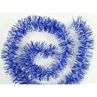 5x 2.5m Christmas Tinsel Xmas Garland Sparkly Snowflake Party Natural Home Décor, Snow Speckles in Blue