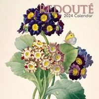 Redouté 2024 Square Wall Calendar 16 Months Arts Planner Christmas New Year Gift