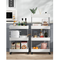 Narrow Rolling Storage Cart 3 Tier