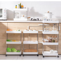 Space Saver Rolling Storage Trolley Cart 4 tier