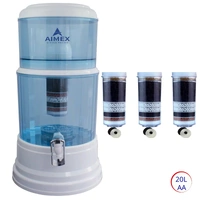 Aimex 20L Benchtop Water Purifier Maifan Stone with 3 X 8 Stage Fluoride Reduction Filters