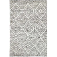 Amritsar Glenfalls Grey Tribal Rug 160X230