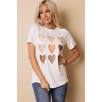 Azura Exchange Kind Heart Print T-shirt - M