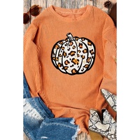 Azura Exchange Leopard Graphic Corded Sweatshirt - XL