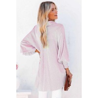 Azura Exchange Striped Boyfriend Shirt with Pocket - M