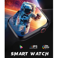 Smart Watch  44mm  Bluetooth call Screen True Multidial Blood Oxygen Game Sports Mode Pro FOR IOS and Android Black with 2 straps