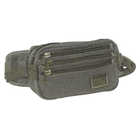 FIB Canvas Bum Bag w Belt Wallet Waist Pouch Travel Mobile Phone Military - Khaki
