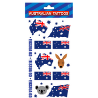 Body Tattoos Fake Temporary Face Australian Aussie Day Flag Contemporary Tats
