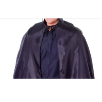 Black Adult Cape Costume Halloween Cloak Bandit Vampire Witch Wizard Fancy Dress