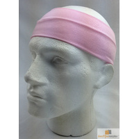 PLAIN HEADBAND Elastic Stretch Sports Yoga Hair Band Unisex 8cm Wide Wrap - Light Pink