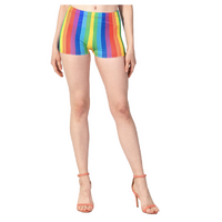 Womens RAINBOW SHORTS Hot LGBT Gay Lesbian Gay Pride Parade Pants