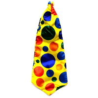CLOWN TIE Big Jumbo Large Fun Crazy Clowns Costume Bow Dress Circus Party Yellow