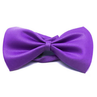 Mens BOW TIE Wedding Tuxedo  Formal Bestman Necktie Classic Plain Party - Purple