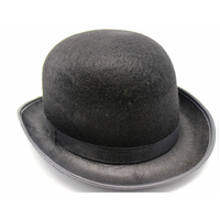 BOWLER HAT Party Costume Derby Fancy Dress Dance Halloween Vintage Cap - Black