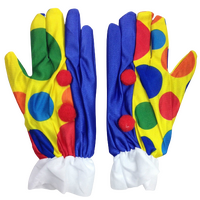 CLOWN GLOVES Costume Fancy Dress Circus Fancy Dress Halloween Funny One Size