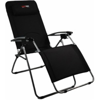 BlackWolf Folding Reclining Lounger Chair Quick Fold Down - Jet Black