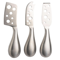 3pc Euroline Stainless Steel Cheese Knife Set Kitchen Cutlery - Silver