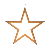 Large Ceiling Bamboo Star LED Hanging Lamp Natural Home Decor Lighting Pendant