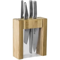 Global Teikoku 5pcs Knife Block Set Japanese Knives