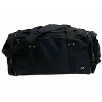 44L Travel Foldable Duffel Bag Gym Sports Luggage Travel Foldaway D-Zip Top School Bags - Black