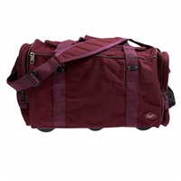 44L Travel Foldable Duffel Bag Gym Sports Luggage Travel Foldaway D-Zip Top School Bags - Maroon