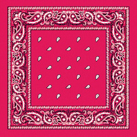 BANDANA Paisley 100% COTTON Head Wrap Durag Bandanna Summer Biker Scarf Mask - Hot Pink