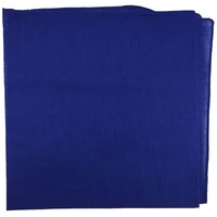 BANDANA Paisley 100% COTTON Head Wrap Durag Bandanna Summer Biker Scarf Mask - Blue (Plain)