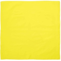 BANDANA Paisley 100% COTTON Head Wrap Durag Bandanna Summer Biker Scarf Mask - Yellow (Plain)