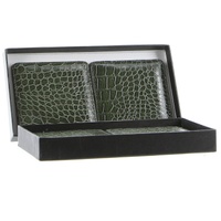 4x de Burg Tableware Crocodile Coasters Mats Pad Drinks Table Non Slip - Green