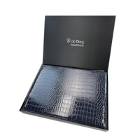 de Burg 4 Piece Table Place Mat Set Placemat with Croc Pattern - Blue