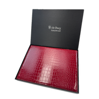 de Burg 4 Piece Table Place Mat Set Placemat with Croc Pattern - Red