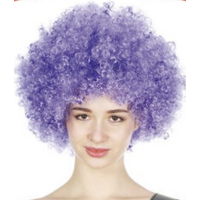DELUXE AFRO WIG Curly Hair Costume Party Fancy Disco Circus 70s 80s Dress Up - Purple