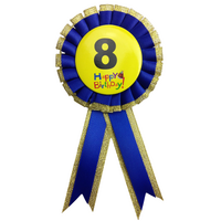 BIRTHDAY BADGE Party Favour Award Rosette Fancy Dress Girls Boys Childrens Kids -