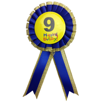 BIRTHDAY BADGE Party Favour Award Rosette Fancy Dress Girls Boys Childrens Kids -