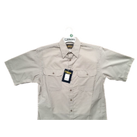 BISLEY SHORT SLEEVE SHIRT Everyday Casual Business Work Cotton Blend Check - BS2486_BBOG (BOG) - S