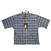 BISLEY SHORT SLEEVE SHIRT Everyday Casual Business Work Cotton Blend Check - BS2572_CBLK (BLK) - S