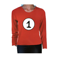 Dr. Seuss Kids Cat In The Hat Thing 1 Dr Seuss Red Top Party Costume Book Week Childrens - S (4-5 Years Old)