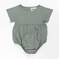 Babies + Kids - Linen Romper - Artichoke Green - Size 2y Only
