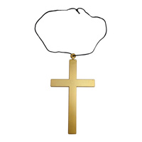 MONK CROSS Priest Costume Fancy Dress Necklace Religious Nun Accessory Halloween