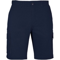 Mens Cargo Shorts 100% Cotton Casual Work Wear Half Pants Summer Army Military - Navy - 36 (92cm)