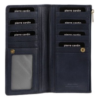 Pierre Cardin Womens Soft Italian Leather RFID Purse Wallet - Midnight
