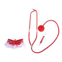 Nurse Stethoscope & Garter Syringe Pen Costume Halloween Party Doctor Hospital
