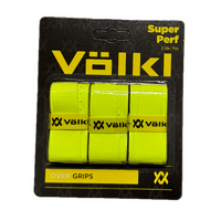 Volkl Super Perf Over Grip Neon Yellow Overgrip Tennis Squash Badminton - 3 Pack