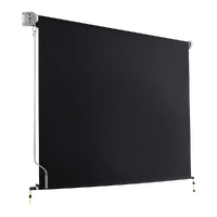 Retractable Straight Drop Roll Down Awning Garden Patio Screen 2.1X2.5M